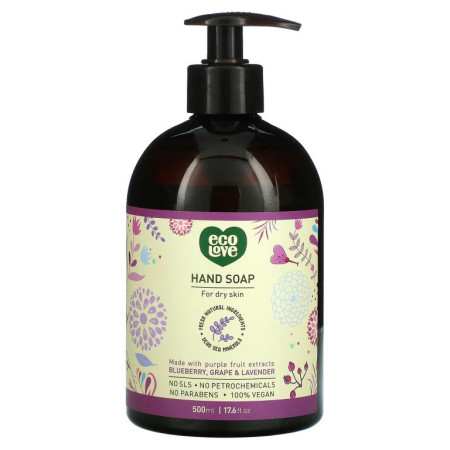 Eco Love, 핸드 소프, 블루베리, 포도, 라벤더, 500ml(17.6fl oz)