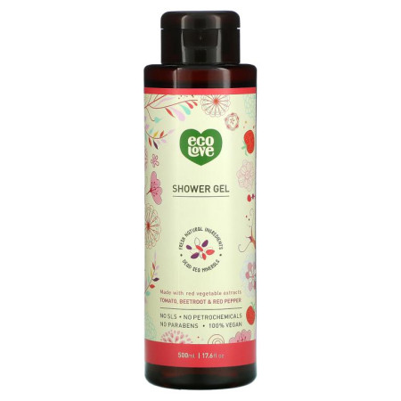 Eco Love, Shower Gel, Tomato, Beetroot & Red Pepper, 17.6 fl oz (500 ml)