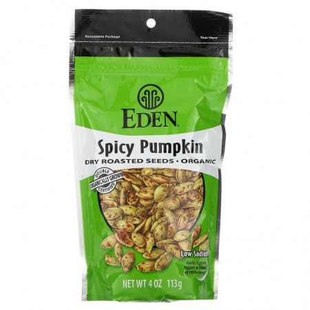 Eden Foods, 유기농, 매콤한 호박씨, 건조 로스트, 4 oz(113g)