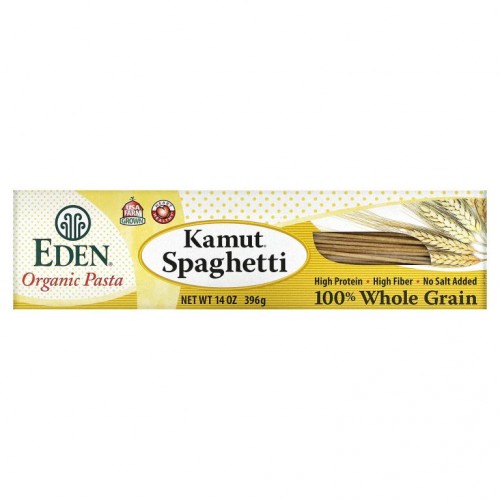 Eden Foods, 유기농 파스타, 카무트 스파게티, 100% 통곡물, 396g(14oz)