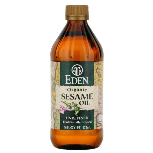 Eden Foods, 유기농 참기름, 미정제, 16액량 온스 (473 ml)