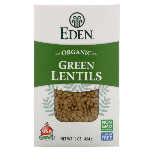 Eden Foods, 유기농, 녹색 렌틸콩, 454g (16oz)