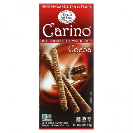 Edward & Sons, Carino 필드 웨이퍼롤, 코코아, 3.5 oz(100 g)