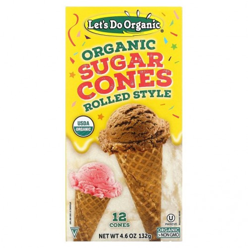 Edward & Sons, Edward & Sons, Let's Do Organic, 유기농 슈가 콘, 롤 스타일, 12 개