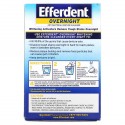 Efferdent, Anti-Bacterial Denture Cleanser, Overnight Whitening, 90 Tablets