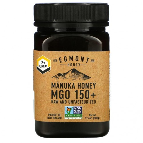 Egmont Honey, Manuka Honey, Raw And Unpasteurized, 150+ MGO , 17.6 oz (500 g)