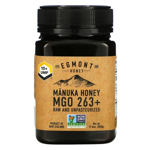 Egmont Honey, Manuka Honey, Raw And Unpasteurized, 263+ MGO, 17.6 oz (500 g)