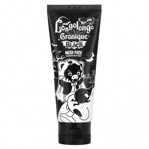 Elizavecca, 밀키 피기, 헬-포어, 롱고롱고 그로니크 블랙 뷰티 마스크 팩, 100ml(3.38fl oz)