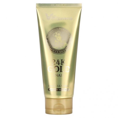 Elizavecca, 밀키피기, 24k 골드 달팽이 폼 클렌징, 6.09fl oz(180ml)