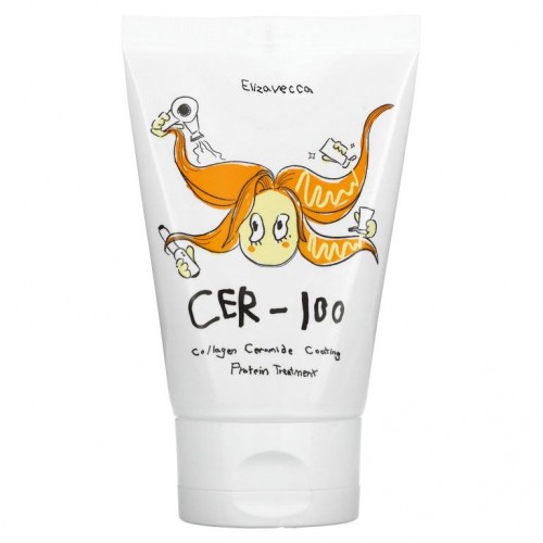 Elizavecca, CER-100, 콜라겐 세라마이드 코팅 프로틴 트리트먼트, 3.38fl oz(100ml)
