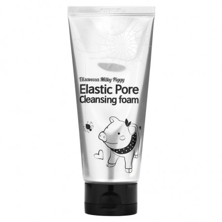 Elizavecca, Elizavecca 밀키 피기, 탄력 있는 모공 클렌징 폼, 120ml(4.06fl oz)