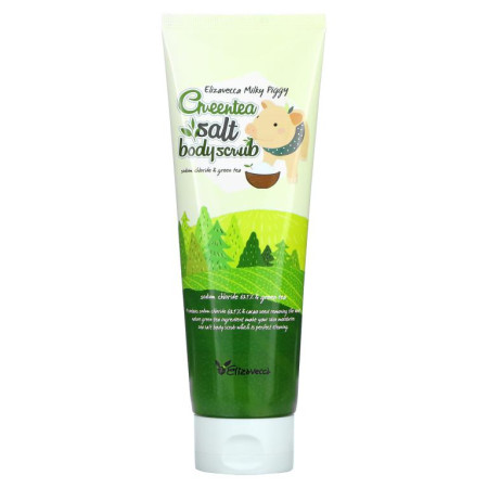 Elizavecca, Milky Piggy, Green Tea Salt Body Scrub, 10.58 oz (300 g)