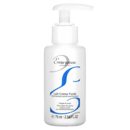 Embryolisse, Lait-Creme Fluide, 다기능 너리싱 모이스처라이저, 75ml(2.54fl oz)