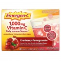 Emergen-C, 비타민C, 향료 첨가된 발포 드링크 믹스, 크랜베리-석류 맛, 1,000mg, 30팩, 개당 8.4g(0.30oz)