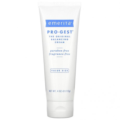 Emerita, Pro-Gest, 밸런싱 크림, 무향, 112g(4oz)