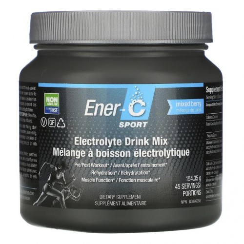 Ener-C, Sport, 전해질 드링크 믹스, 믹스 베리 맛, 154.35g