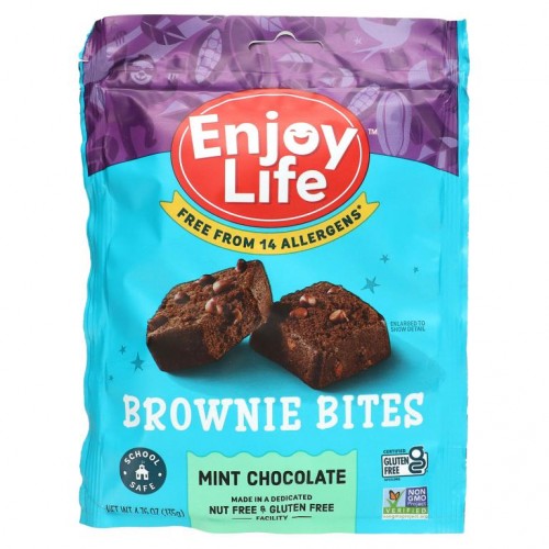 Enjoy Life Foods, 브라우니 바이츠, 민트 초콜릿 맛, 135g(4.76oz)