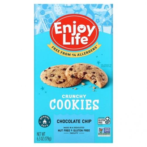 Enjoy Life Foods, 손으로 만든 바삭한 쿠키, 초콜릿 칩, 6.3 oz (179 g)