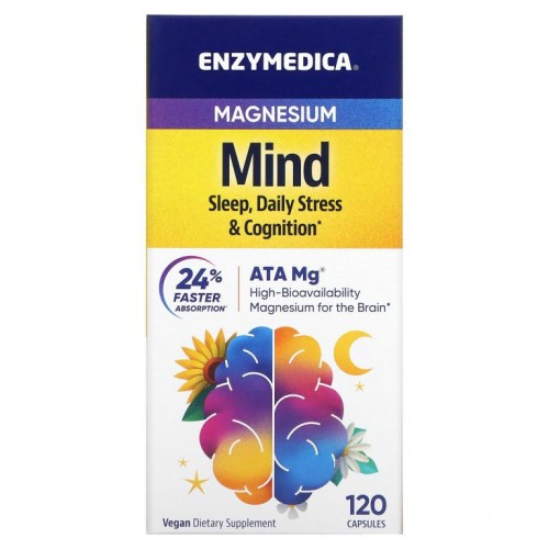 Enzymedica, 마그네슘, 마인드, 캡슐 120정