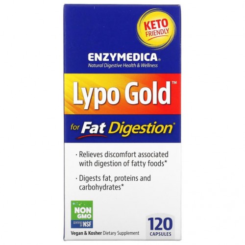 Enzymedica, 리포 골드, 지방 소화 최적화, 120 캡슐