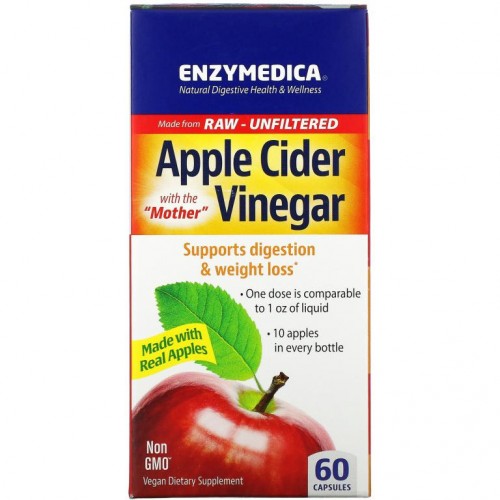 Enzymedica, 애플 사이다 식초, 캡슐 60정