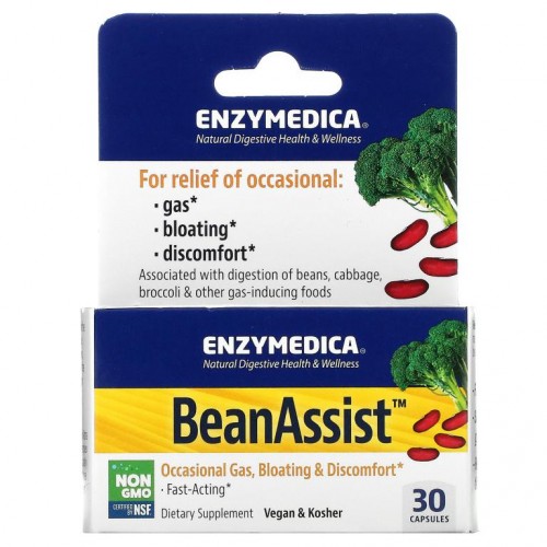 Enzymedica, BeanAssist, 30 정