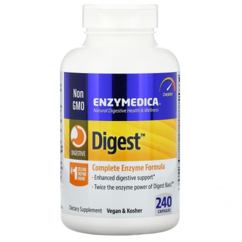 Enzymedica, Digest 컴플리트 엔자임 포뮬라, 캡슐 240정
