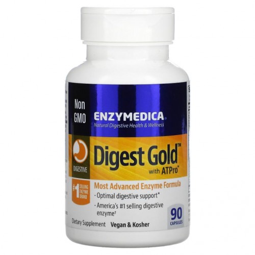 Enzymedica, Digest Gold, ATPro 함유, 캡슐 90정
