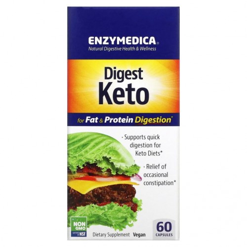 Enzymedica, Digest Keto, 캡슐 60정