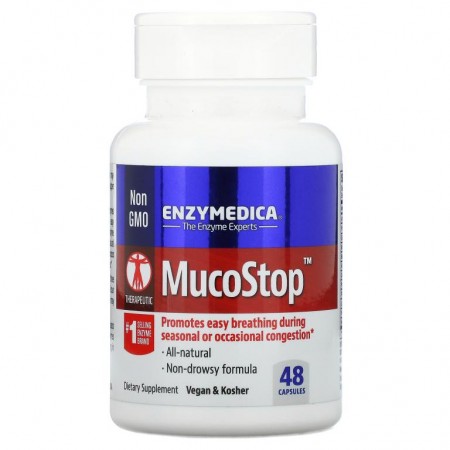Enzymedica, MucoStop, 캡슐 48정
