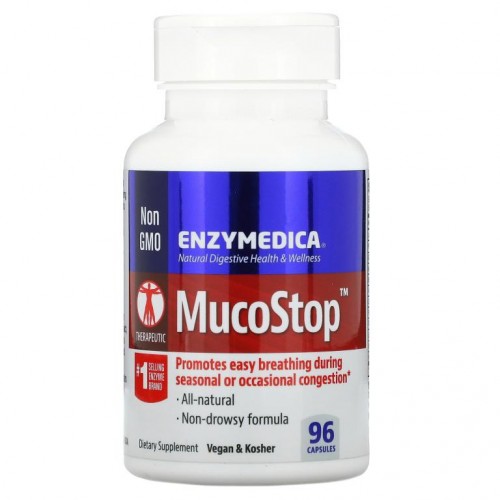 Enzymedica, MucoStop, 캡슐 96정