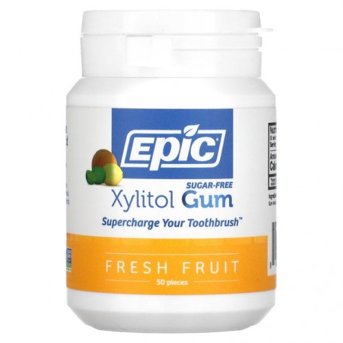 Epic Dental, 자일리톨 검, 무설탕, 신선한 과일, 50개
