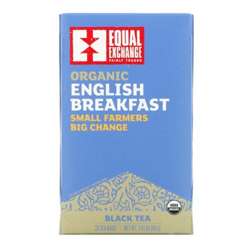 Equal Exchange, 유기농 잉글리시 브랙퍼스트, 홍차, 티백 20개입, 40g(1.41oz)