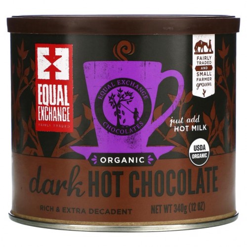 Equal Exchange, 유기농 다크 핫 초콜릿, 340g(12oz)