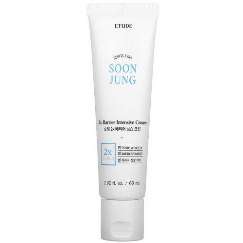 Etude, 순정, 2x 배리어 보습 크림, 60ml(2.02fl oz)