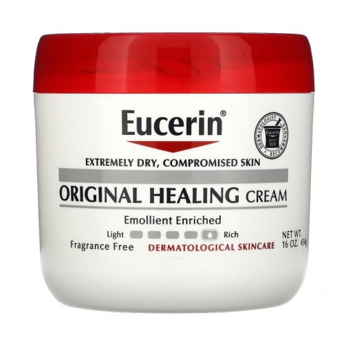 Eucerin, 오리지널 힐링 크림, 악건성, 손상된 피부용, 무향, 454g(16oz)