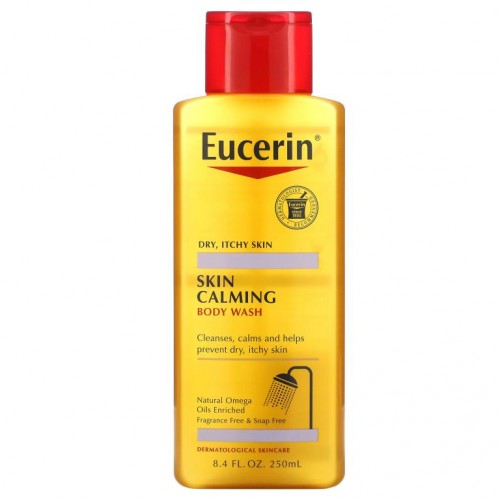 Eucerin, 피부 진정 바디 워시, 건조하고 가려운 피부용, 무향, 8.4 fl oz (250 ml)