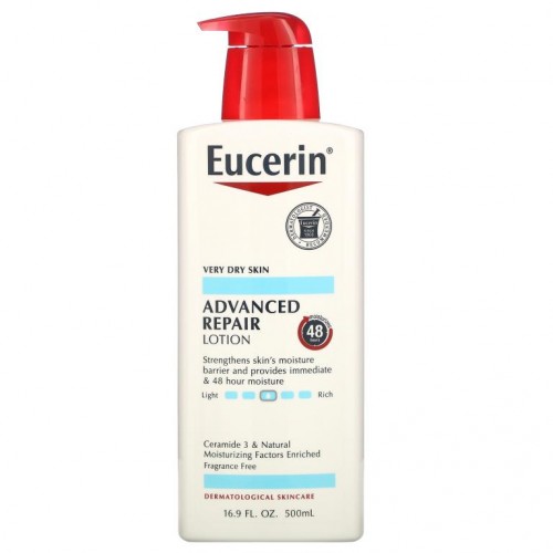 Eucerin, 어드밴스드 리페어 로션, 무향, 16.9 fl oz (500 ml)
