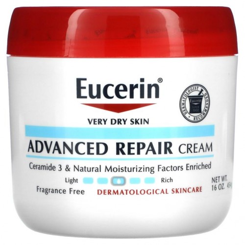 Eucerin, 고급 리페어 크림, 무향, 454g(16oz)
