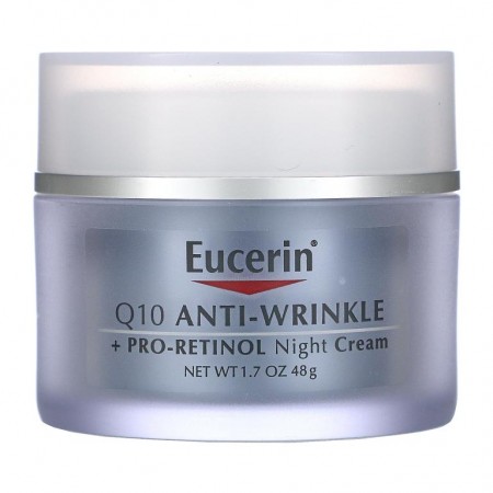 Eucerin, Q10 주름 개선 + 프로-레티놀 나이트 크림, 48g(1.7fl oz)