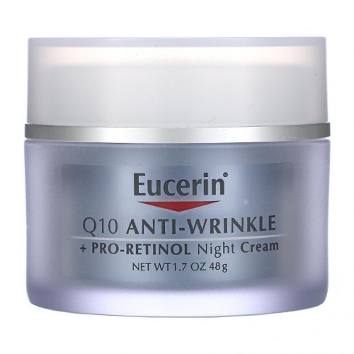 Eucerin, Q10 주름 개선 + 프로-레티놀 나이트 크림, 48g(1.7fl oz)