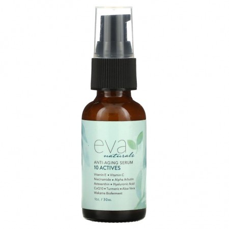 Eva Naturals, Anti-Aging Serum, 10 Actives, 1 oz (30 ml)