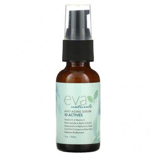 Eva Naturals, Anti-Aging Serum, 10 Actives, 1 oz (30 ml)