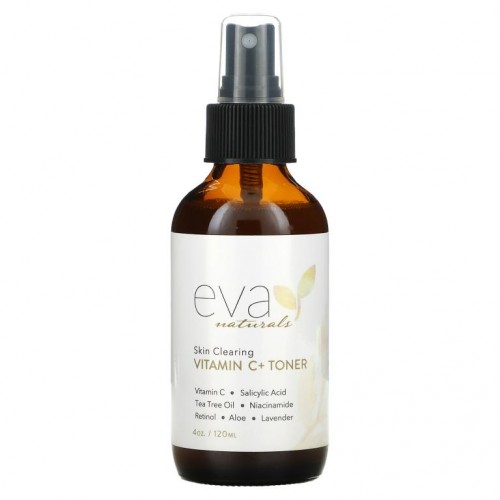 Eva Naturals, Skin Clearing Vitamin C + Toner, 4 oz (120 ml)