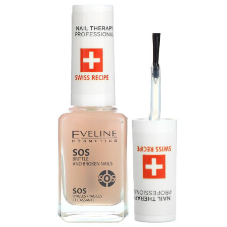 Eveline Cosmetics, SOS Brittle & Broken Nails Multivitamin Conditioner, 0.42 fl oz (12 ml)