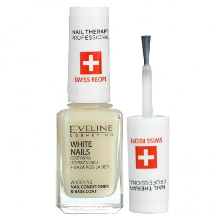 Eveline Cosmetics, Whitening Nail Conditioner & Base Coat, 0.42 fl oz (12 ml)