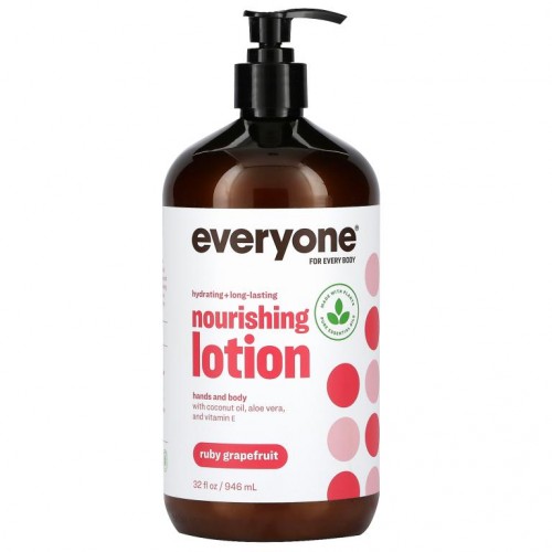 Everyone, 너리싱 로션, 루비 자몽, 946ml(32fl oz)