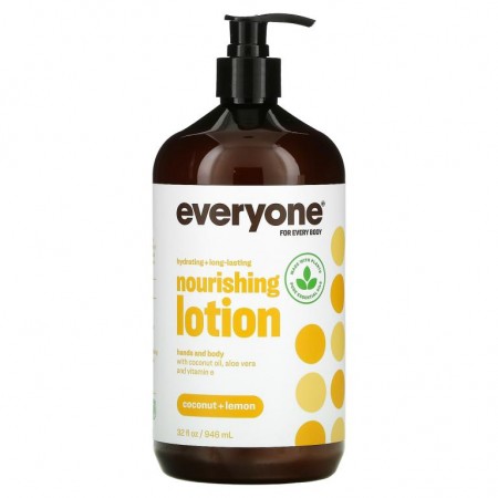 Everyone, 에브리원 로션, 3 in 1, 코코넛 + 레몬, 946ml(32fl oz)
