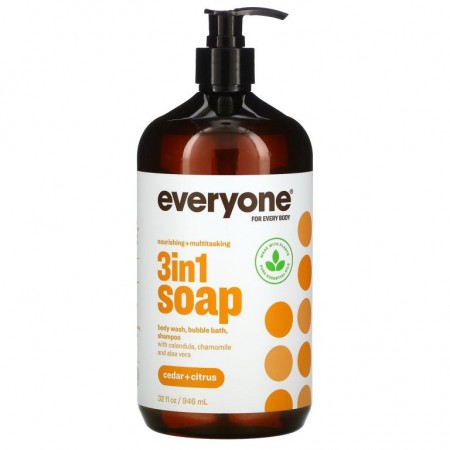 Everyone, 3in1 비누, 삼나무 + 시트러스, 946ml(32fl oz)