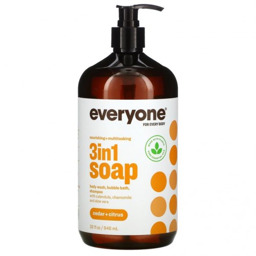 Everyone, 3in1 비누, 삼나무 + 시트러스, 946ml(32fl oz)